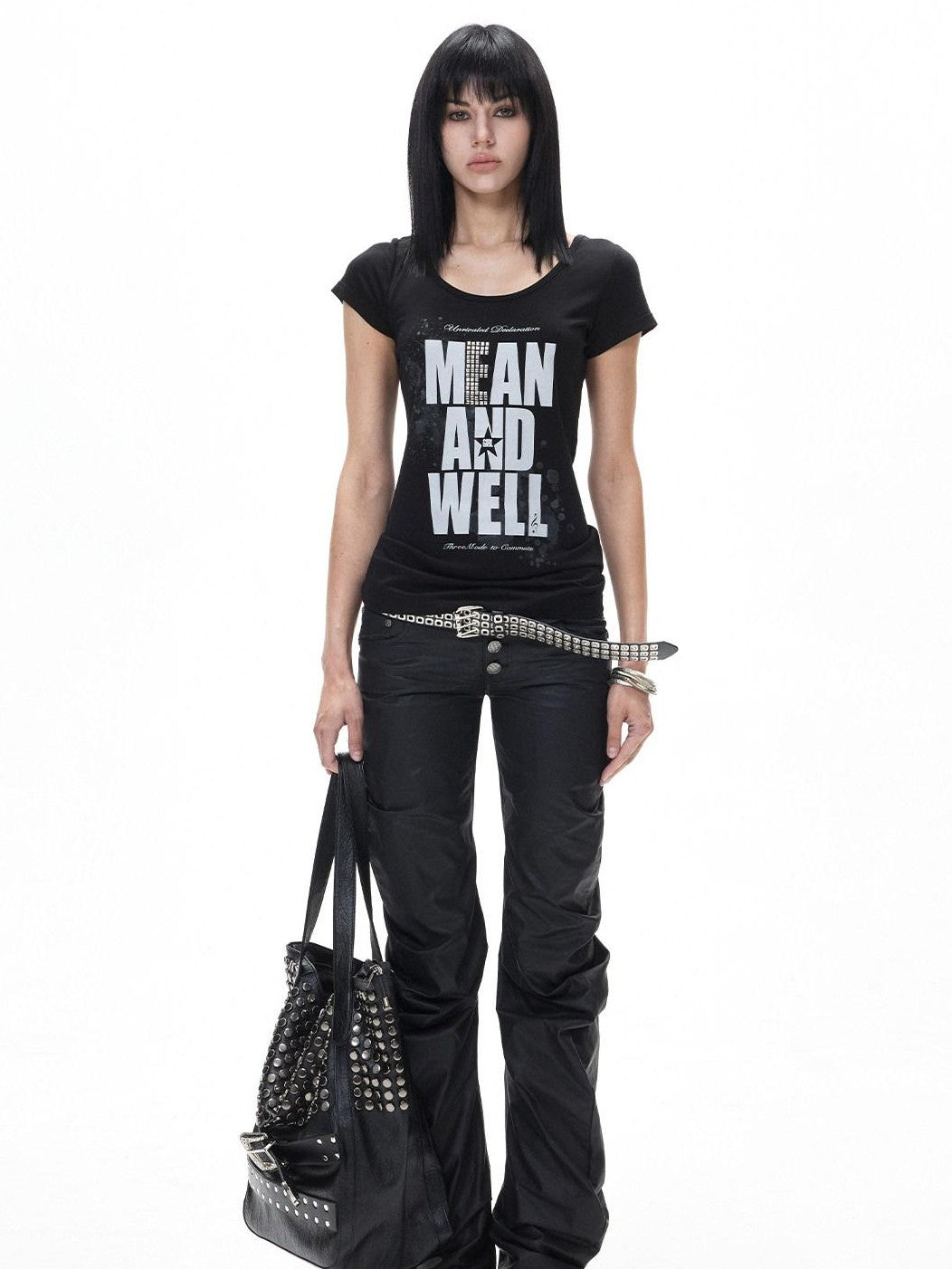 3MODE American Retro Letter Print Women&