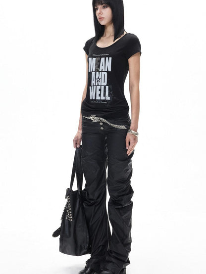 3MODE American Retro Letter Print Women&