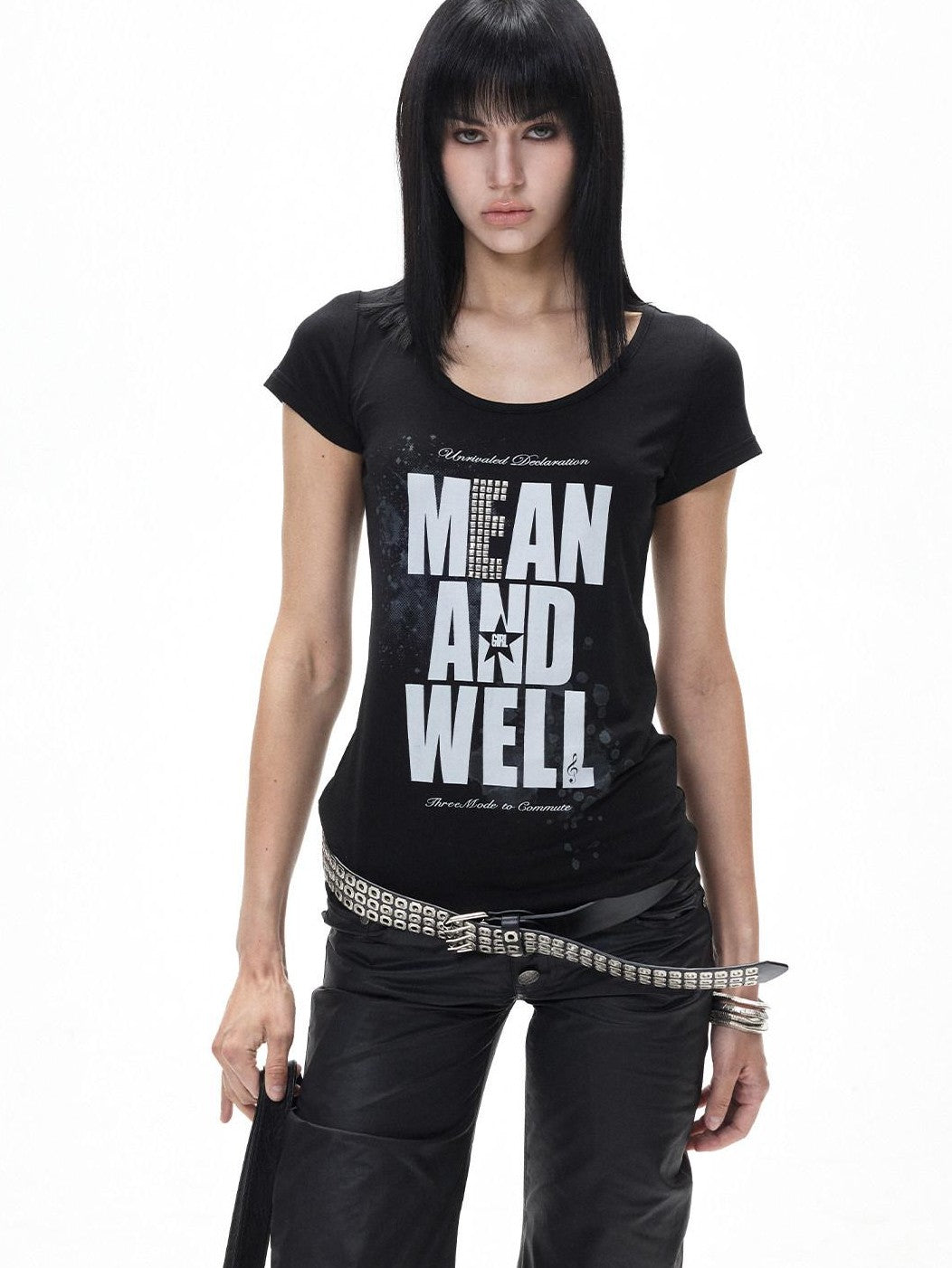 3MODE American Retro Letter Print Women&