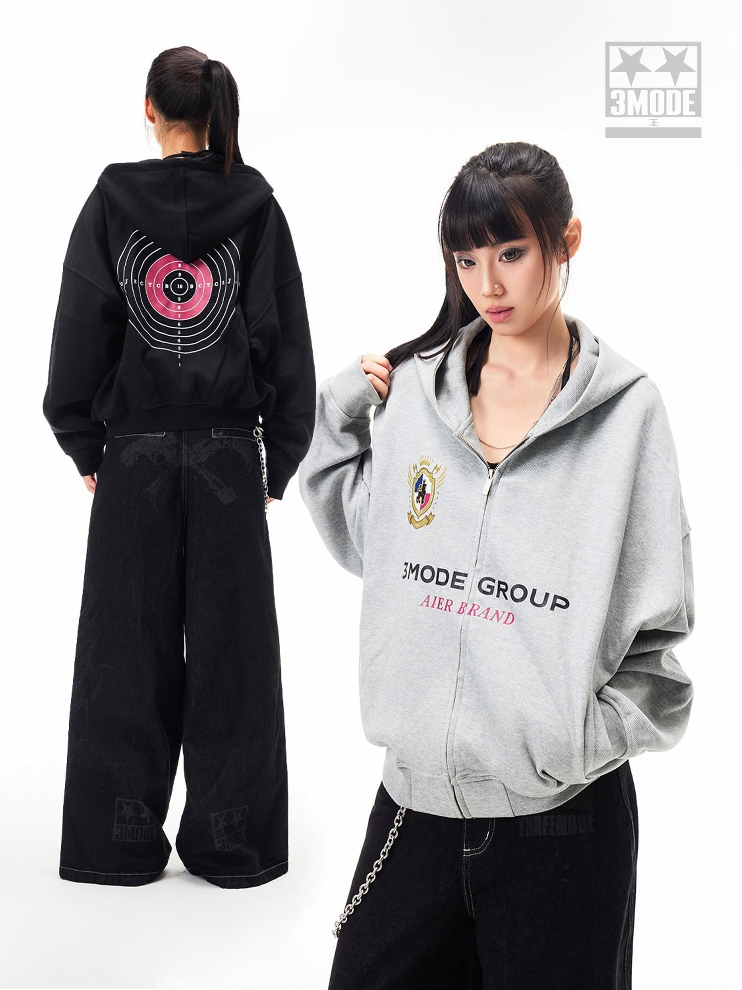 3MODE American Vintage Print Hooded Women&