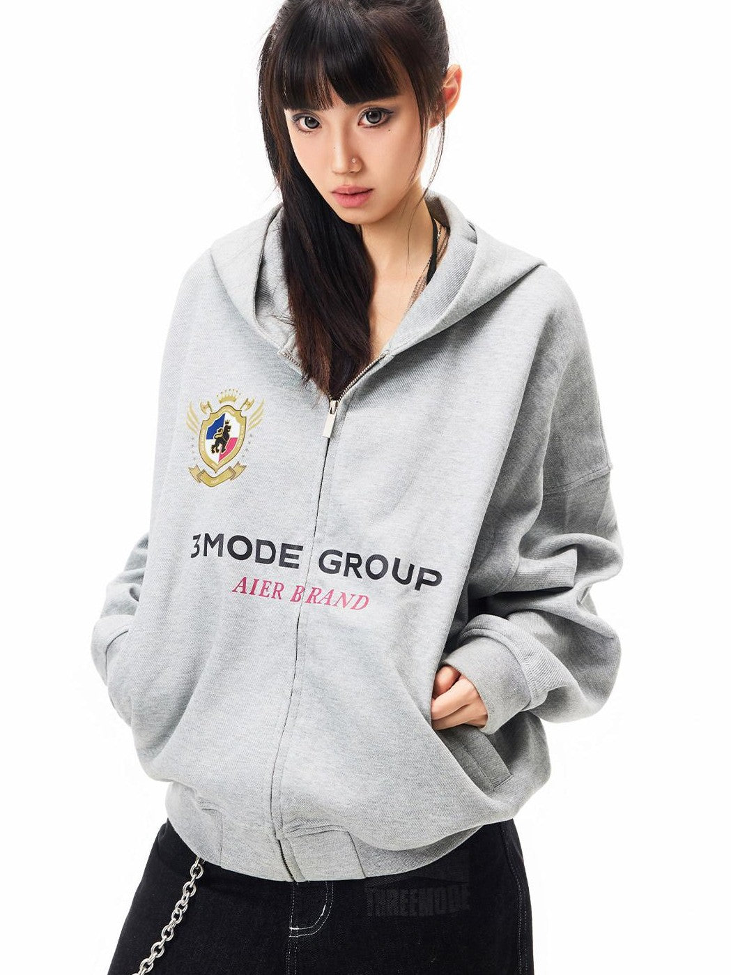 3MODE American Vintage Print Hooded Women&