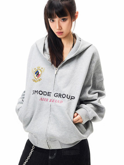 3MODE American Vintage Print Hooded Women&
