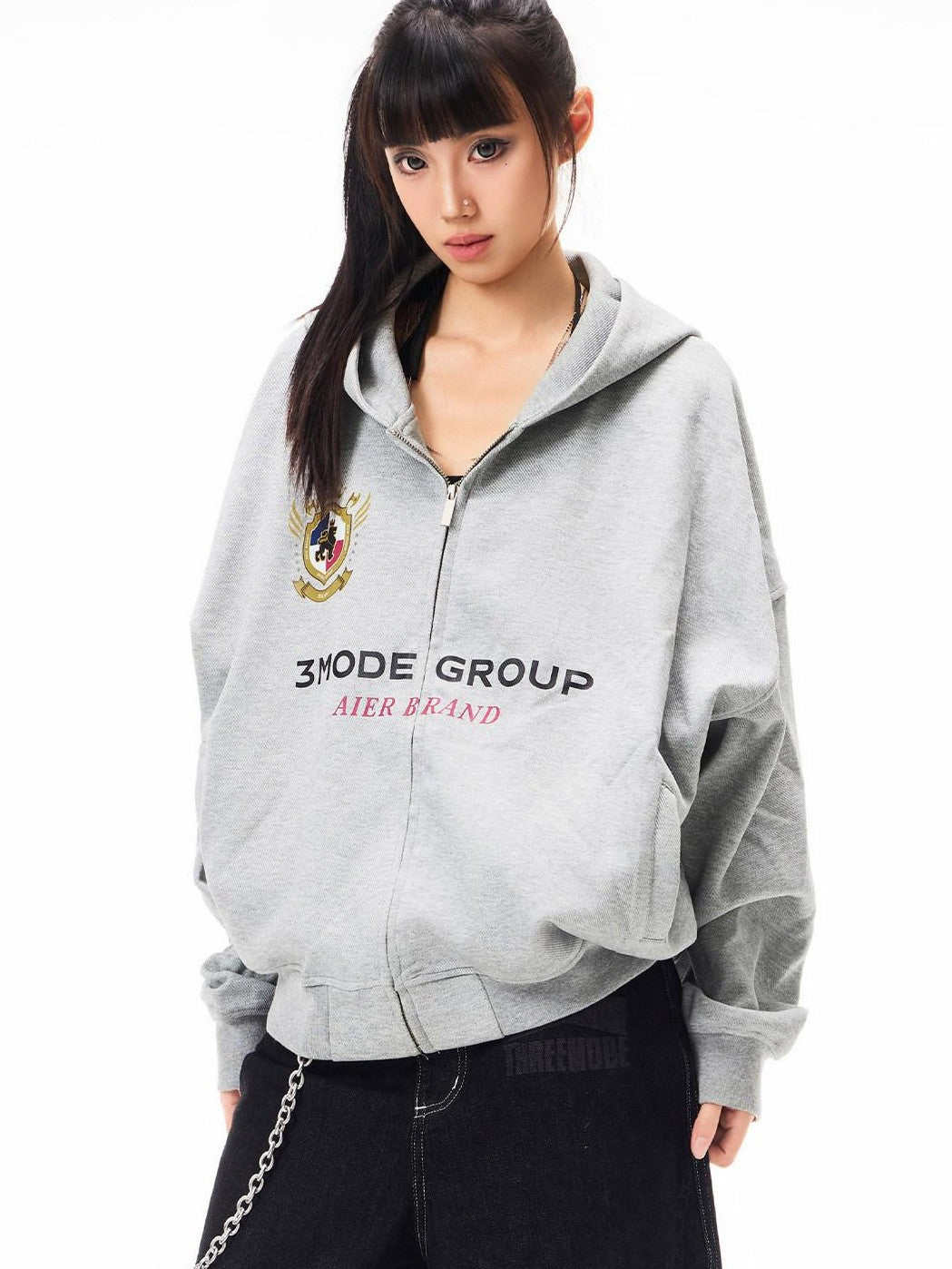 3MODE American Vintage Print Hooded Women&