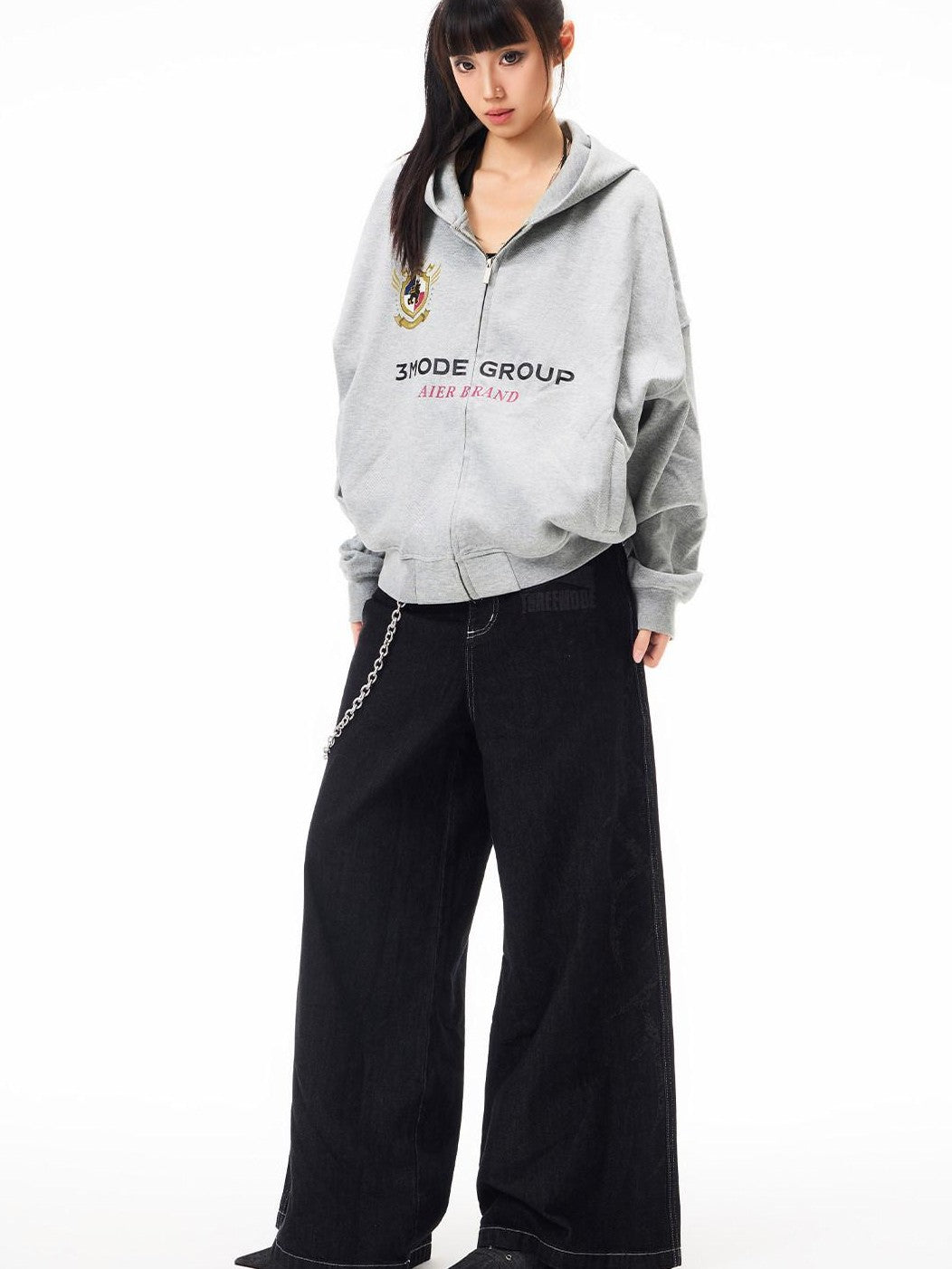 3MODE American Vintage Print Hooded Women&