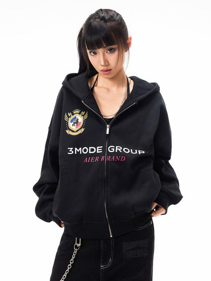 3MODE American Vintage Print Hooded Women&