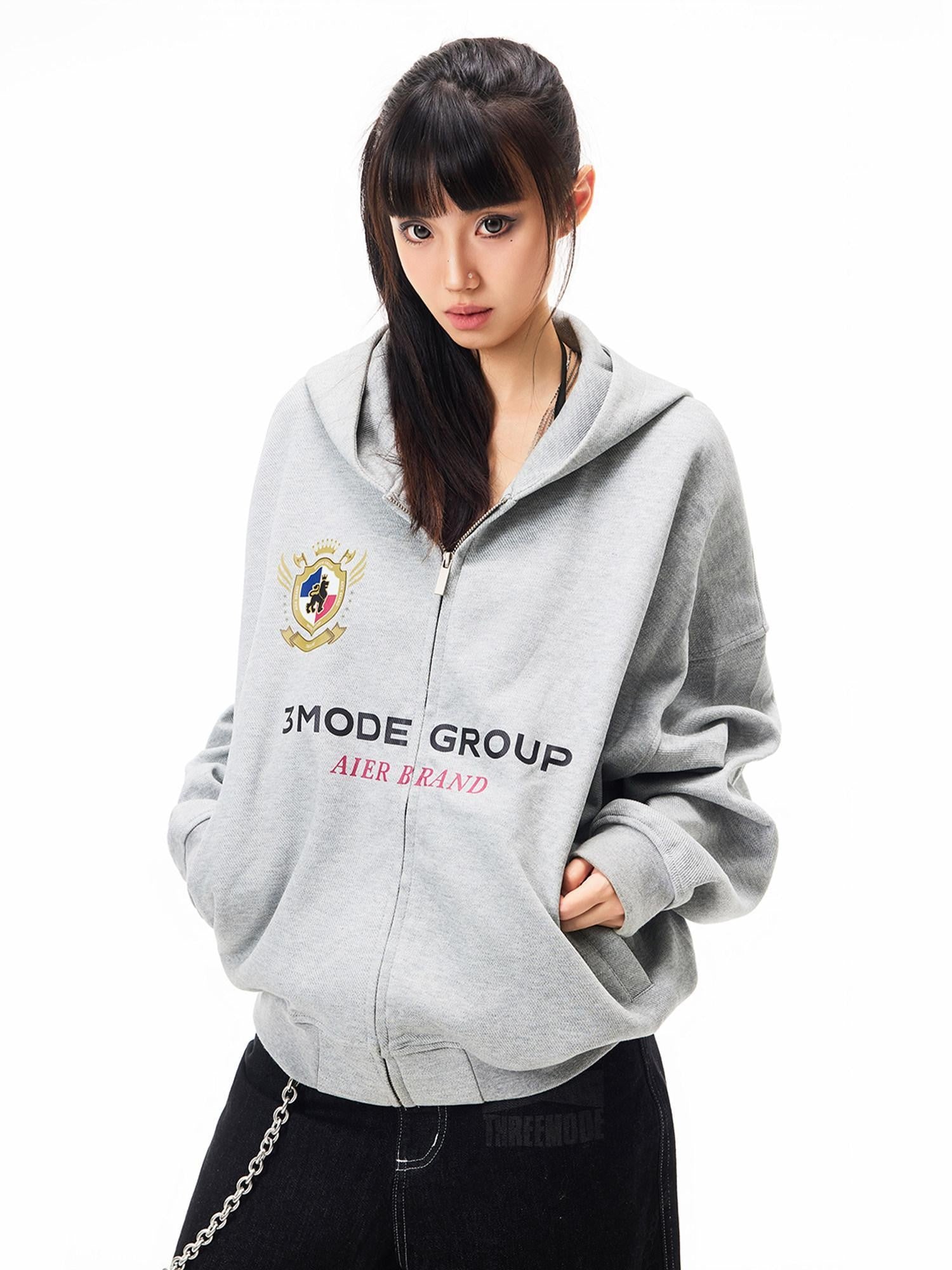 3MODE American Vintage Print Hooded Women&