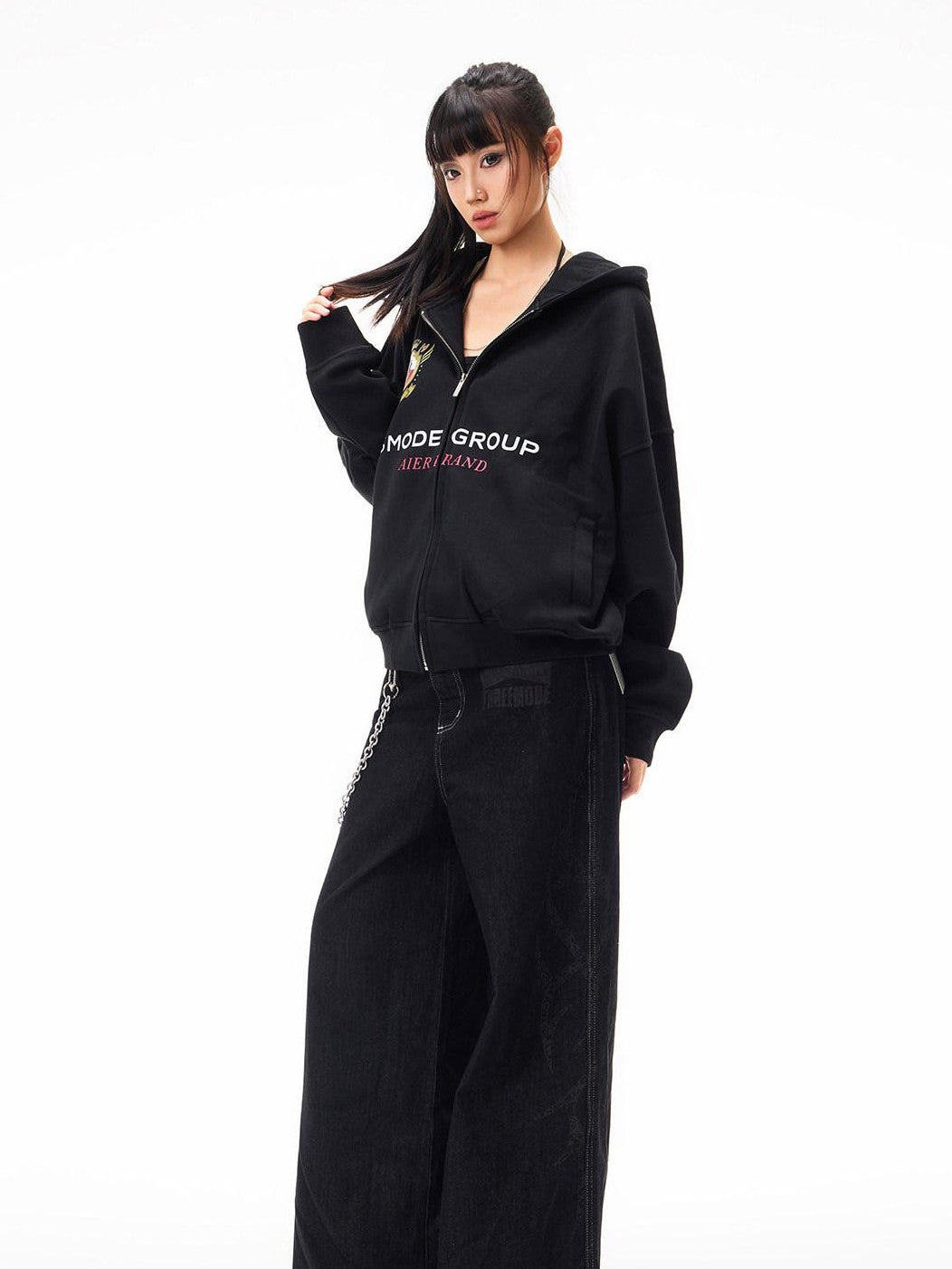 3MODE American Vintage Print Hooded Women&