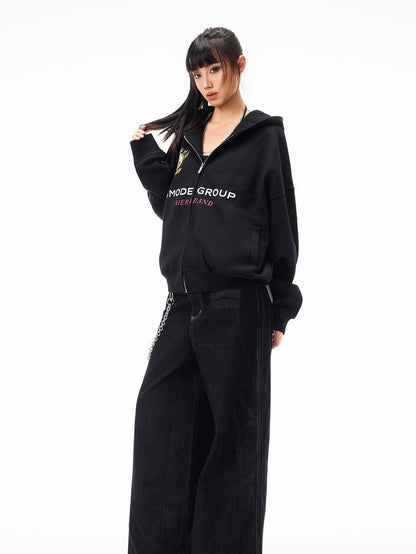 3MODE American Vintage Print Hooded Women&