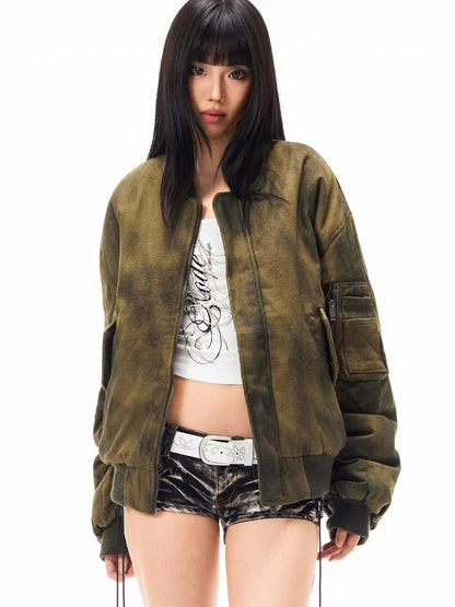 3MODE Army Green Flight Jacket Women&