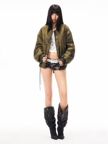 3MODE Army Green Flight Jacket Women&