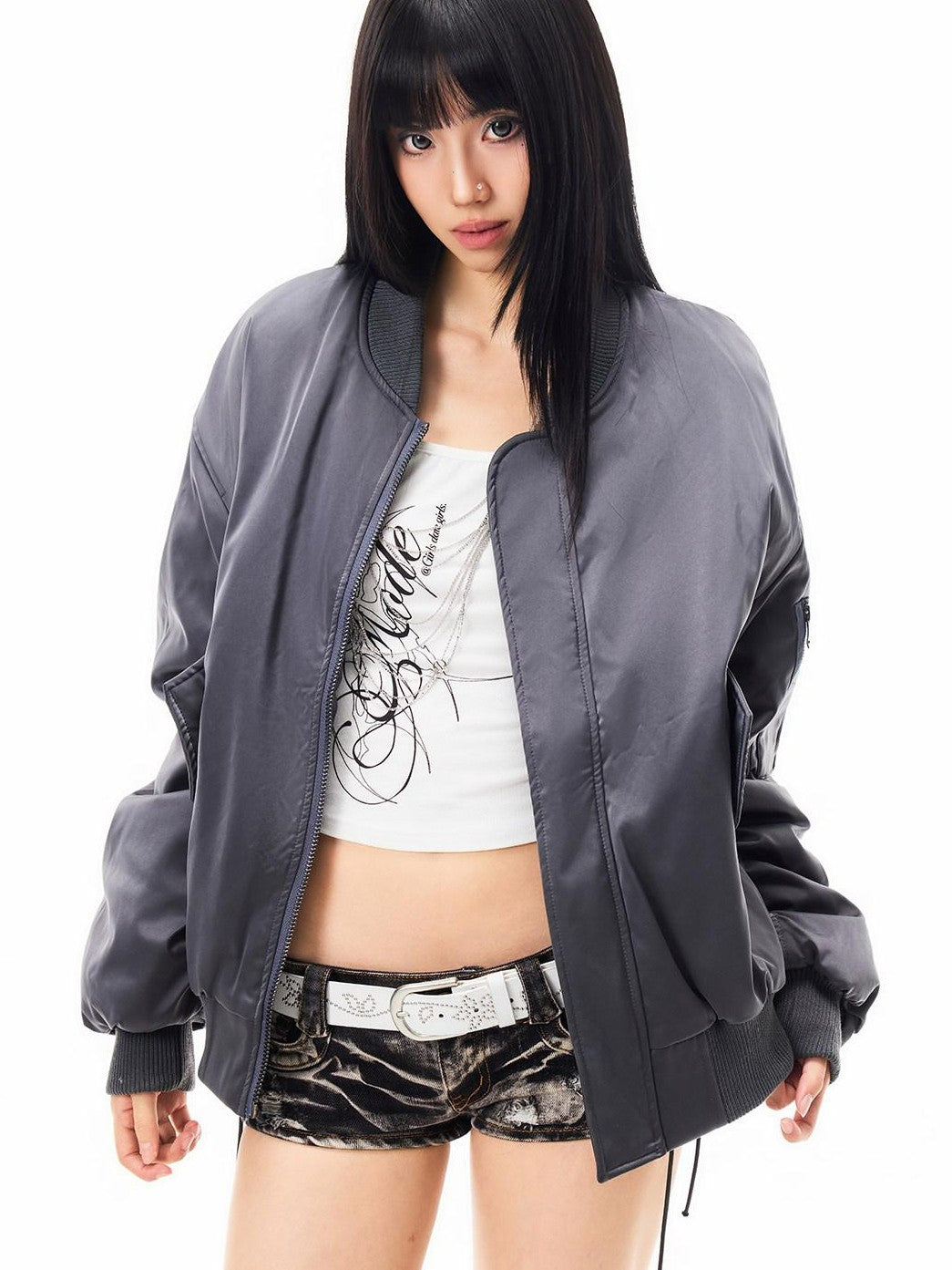3MODE Army Green Flight Jacket Women&