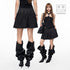 3MODE_Black_Metal_Ring_Rivet_Pleated_Low_Waist_Utility_Women&