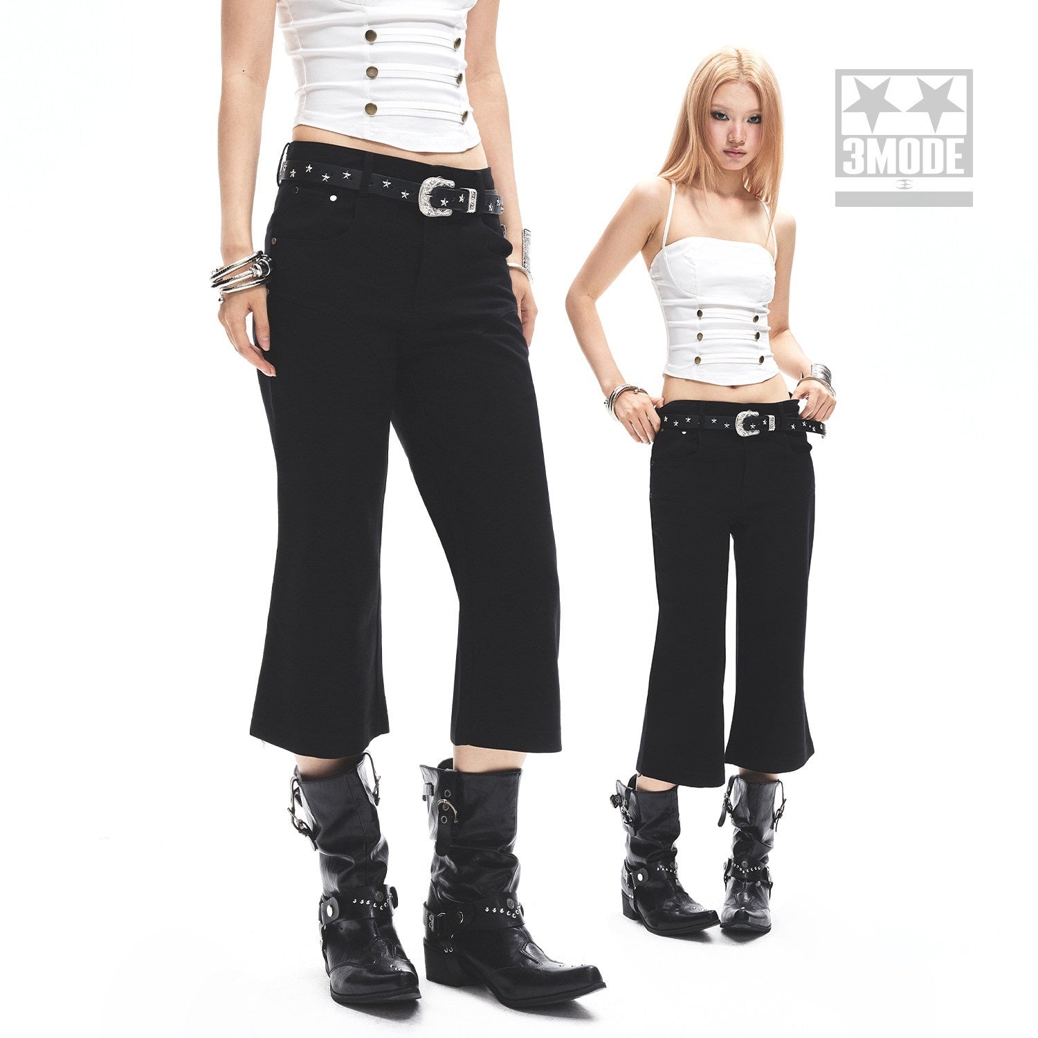 3MODE_Black_Micro_Flare_High_Waist_Slimming_Women&