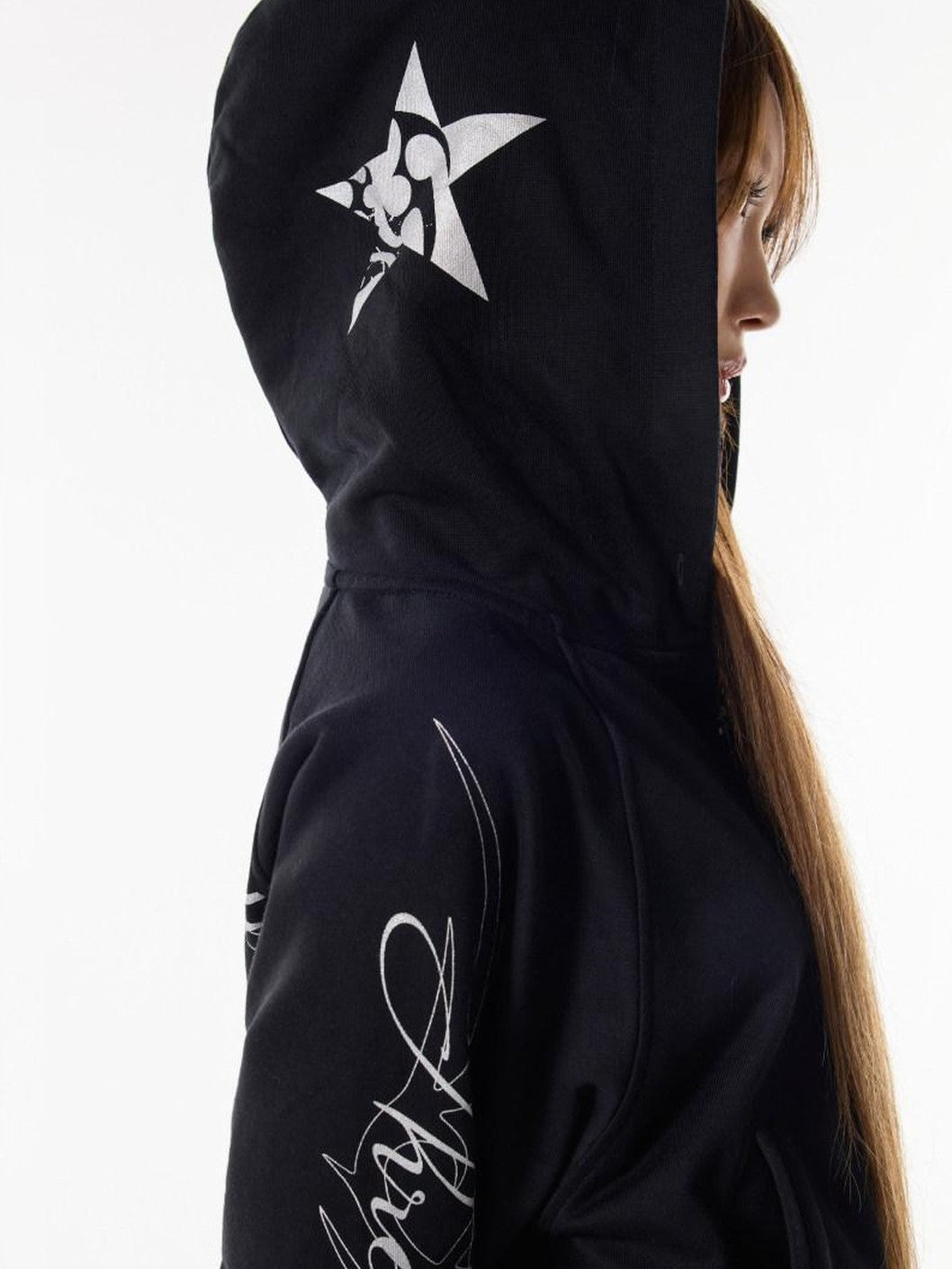 3MODE Cropped Lettered American Streetwear Relaxed Women&