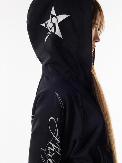 3MODE Cropped Lettered American Streetwear Relaxed Women&