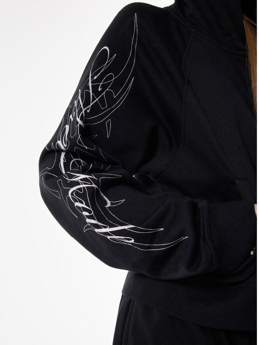 3MODE Cropped Lettered American Streetwear Relaxed Women&