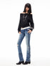 3MODE Cropped Off Shoulder Relaxed Long Sleeve Women&