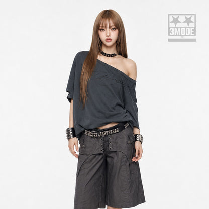 3MODE_Distressed_Dark_Gray_Asymmetrical_Letter_Print_Women&
