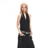 3MODE_Distressed_Studded_V-neck_Backless_Pinched_Pleat_Women&