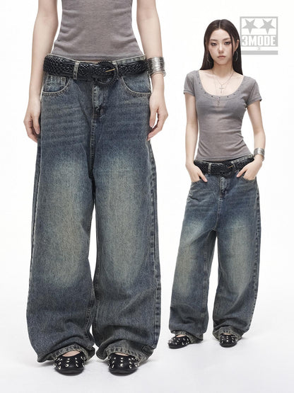 3MODE Distressed Washed Low Rise Women&