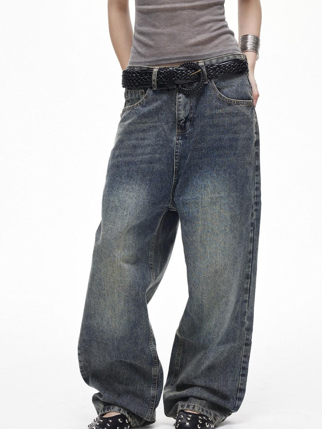 3MODE Distressed Washed Low Rise Women&