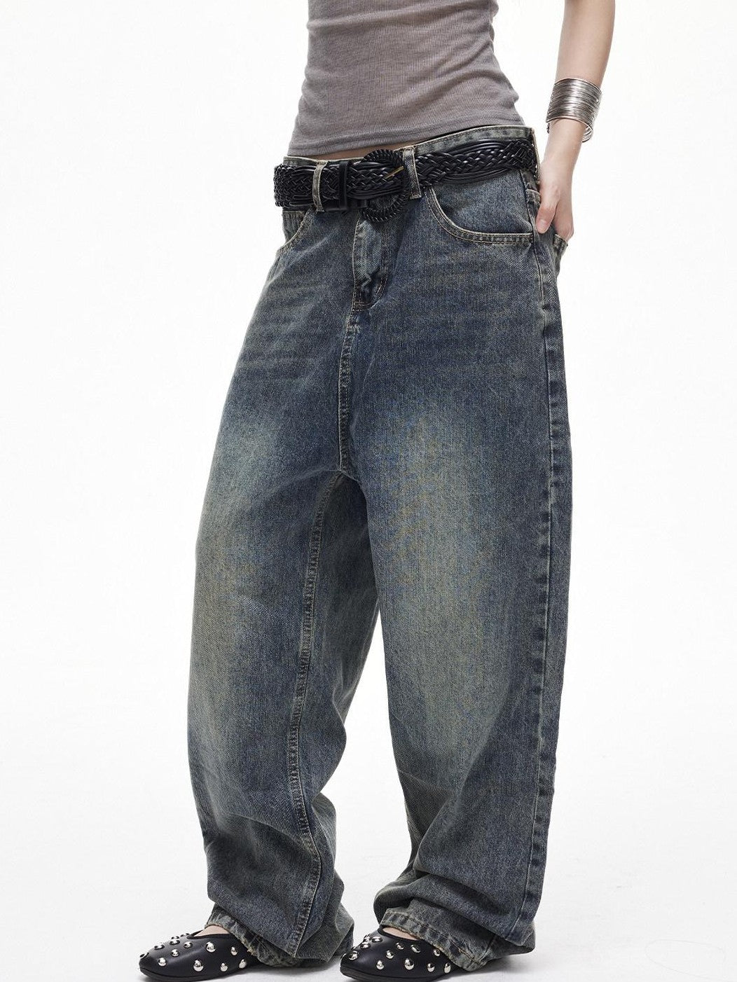 3MODE Distressed Washed Low Rise Women&