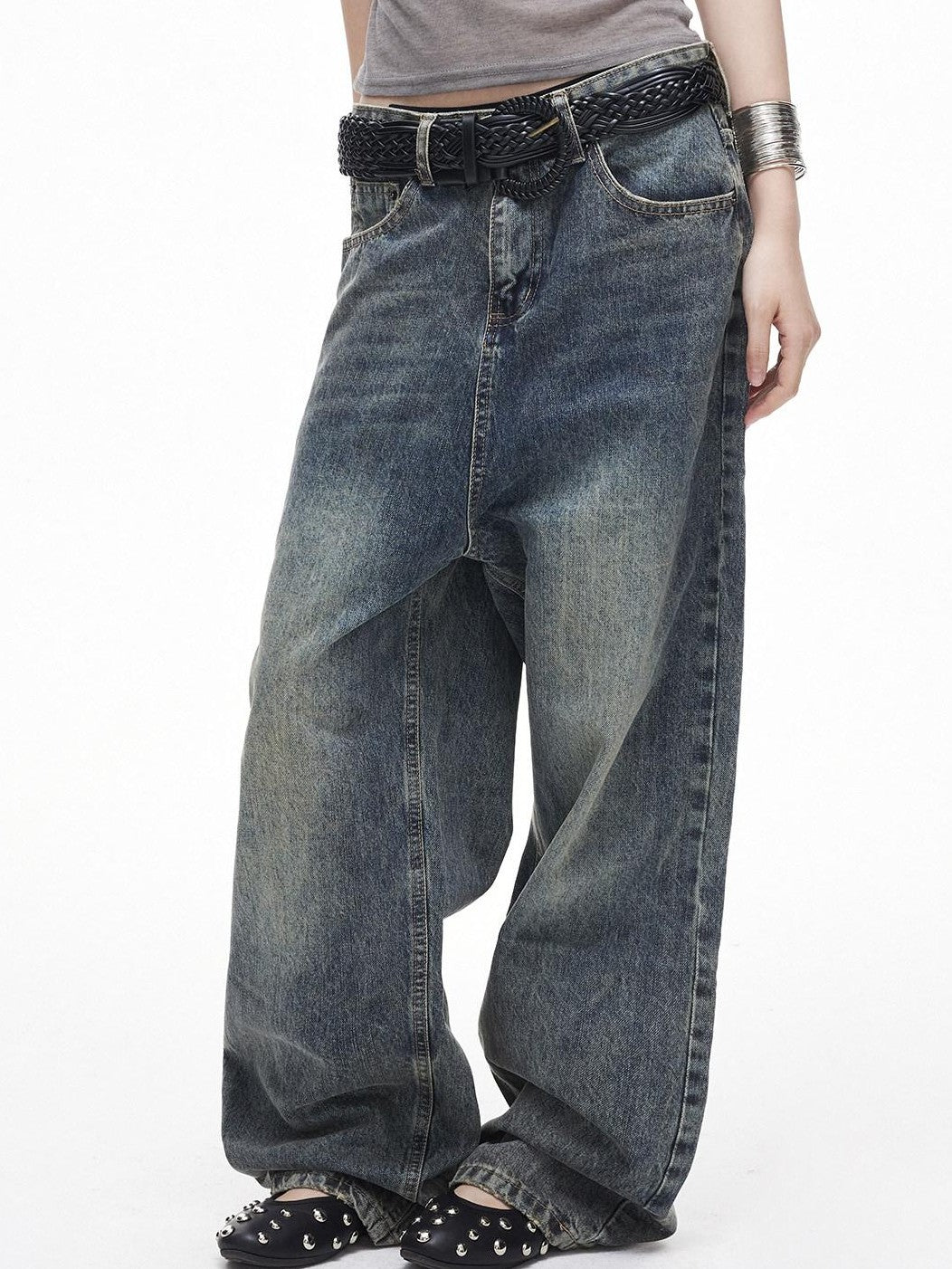 3MODE Distressed Washed Low Rise Women&