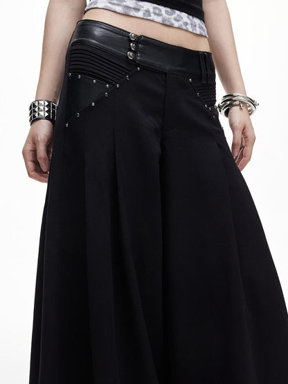 3MODE Drapey Studded Wide Leg Straight Women&