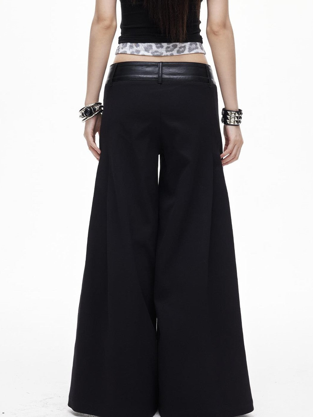 3MODE Drapey Studded Wide Leg Straight Women&