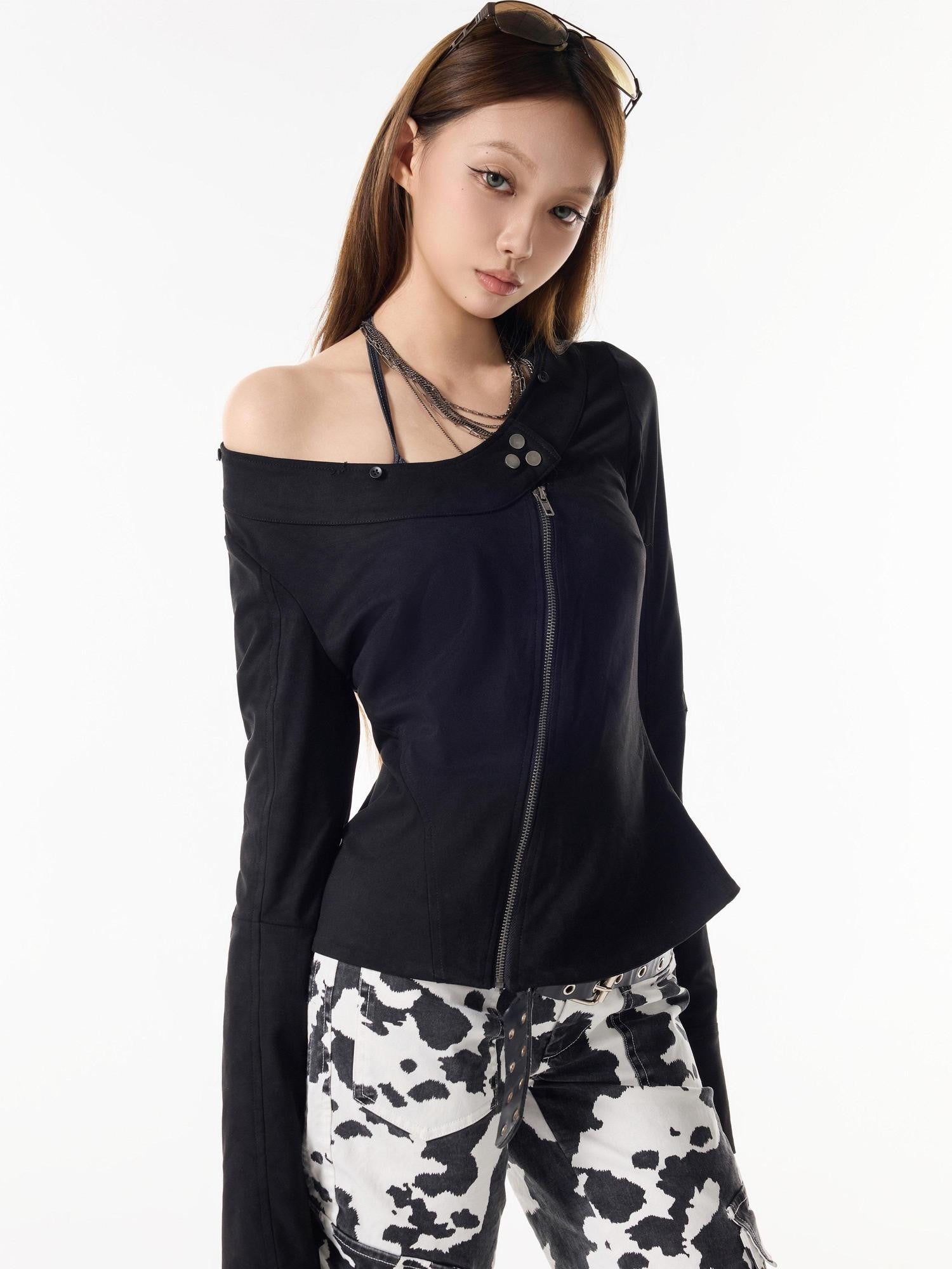 3MODE Fur Collar Hooded Fleece Lined Suede Plush Women&