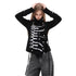 3MODE_Gothic_Velvet_Print_Metal_Button_High_Collar_Women&