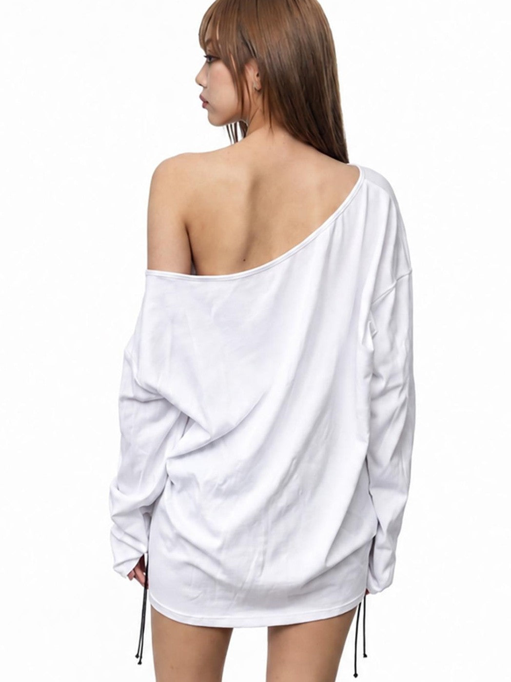 3MODE Graphic Print Asymmetric Shoulder Women&