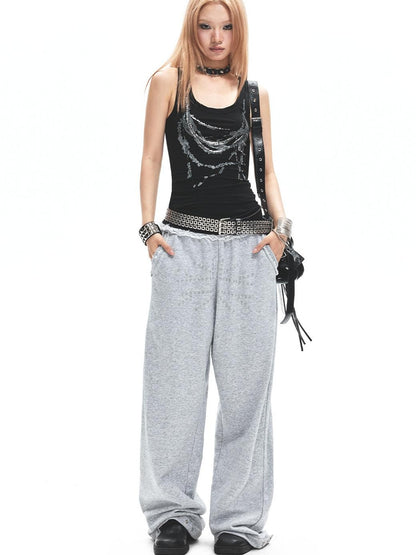3MODE Heather Grey Lace Waistband Low Rise Women&
