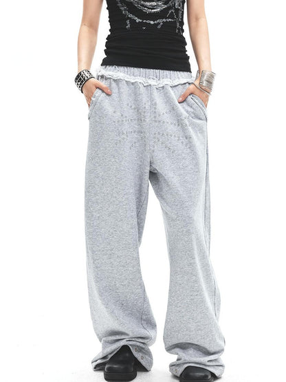 3MODE Heather Grey Lace Waistband Low Rise Women&