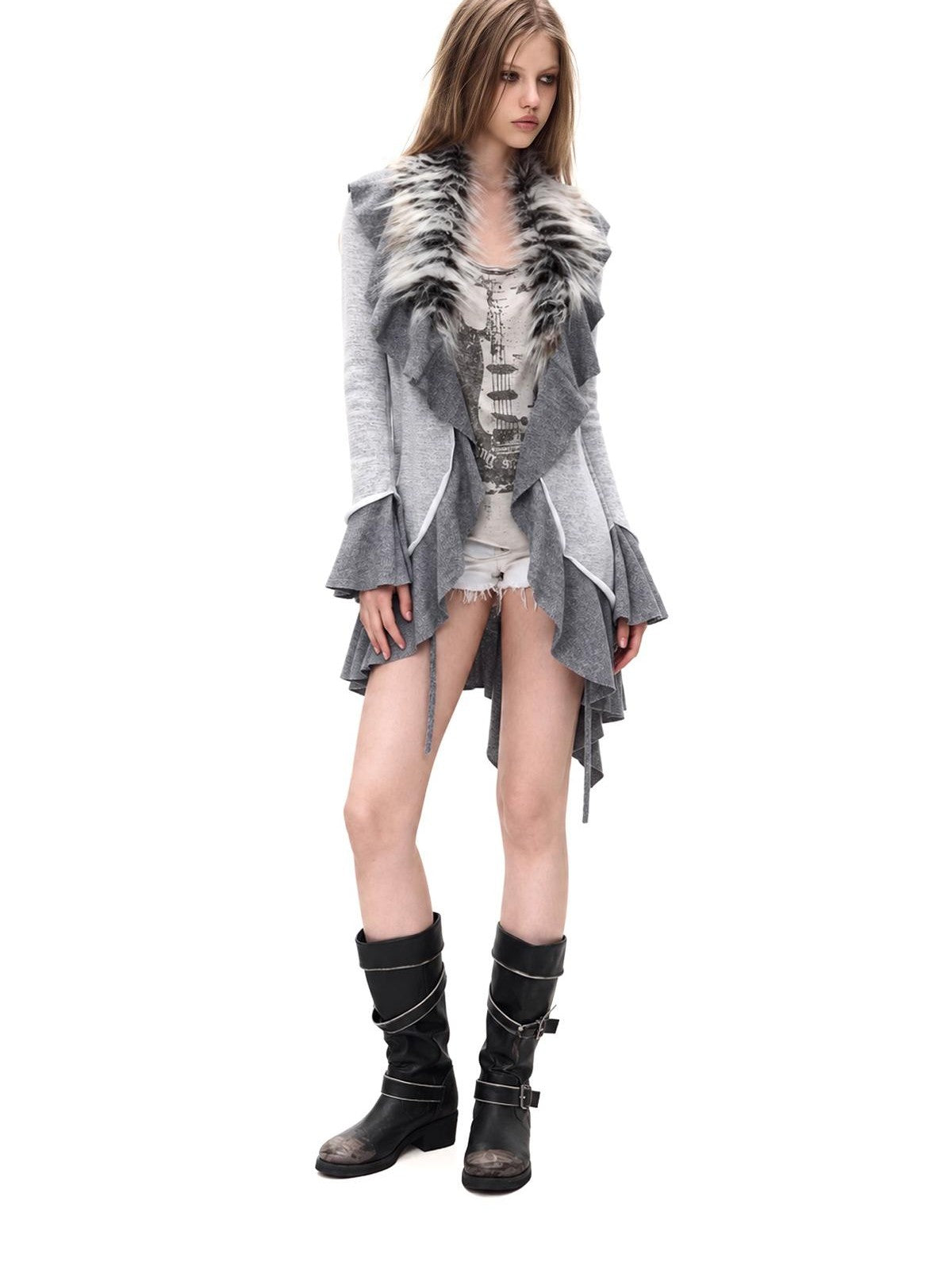 3MODE Layered Ruffle Ruched Women&