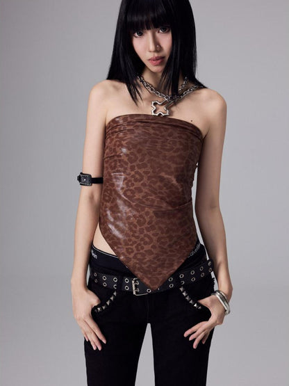 3MODE Leopard Geometric Print Multifunctional Rectangular Women&