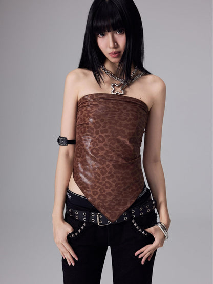 3MODE Leopard Geometric Print Multifunctional Rectangular Women&