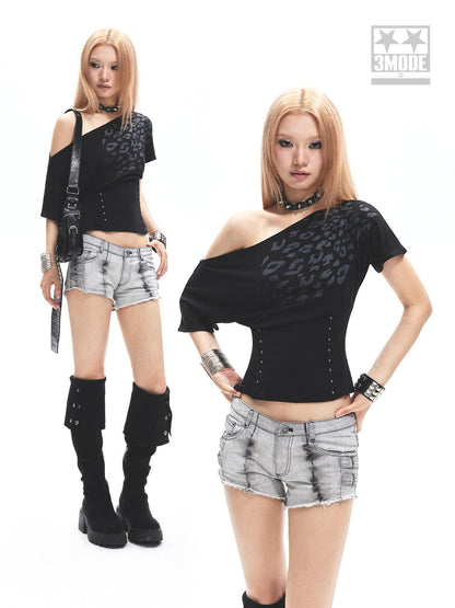 3MODE Leopard Print Diagonal Shoulder Women&