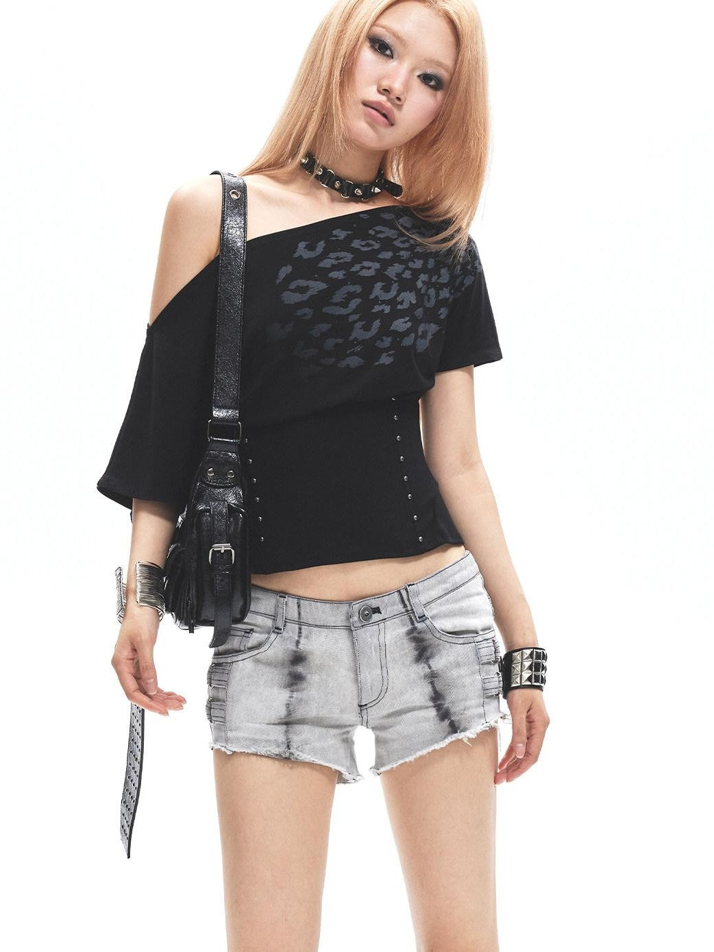 3MODE Leopard Print Diagonal Shoulder Women&