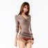 3MODE_Light_Coffee_Printed_Scoop_Neck_Slim_Fit_Women&