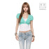 3MODE_Mint_Green_Puff_Sleeve_Two_Piece_Cropped_Overlay_Women&