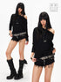 3MODE Off Shoulder Batwing Knit Women&