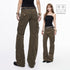 3MODE_Olive_Green_Cargo_Multi_Pocket_High_Waist_Women&