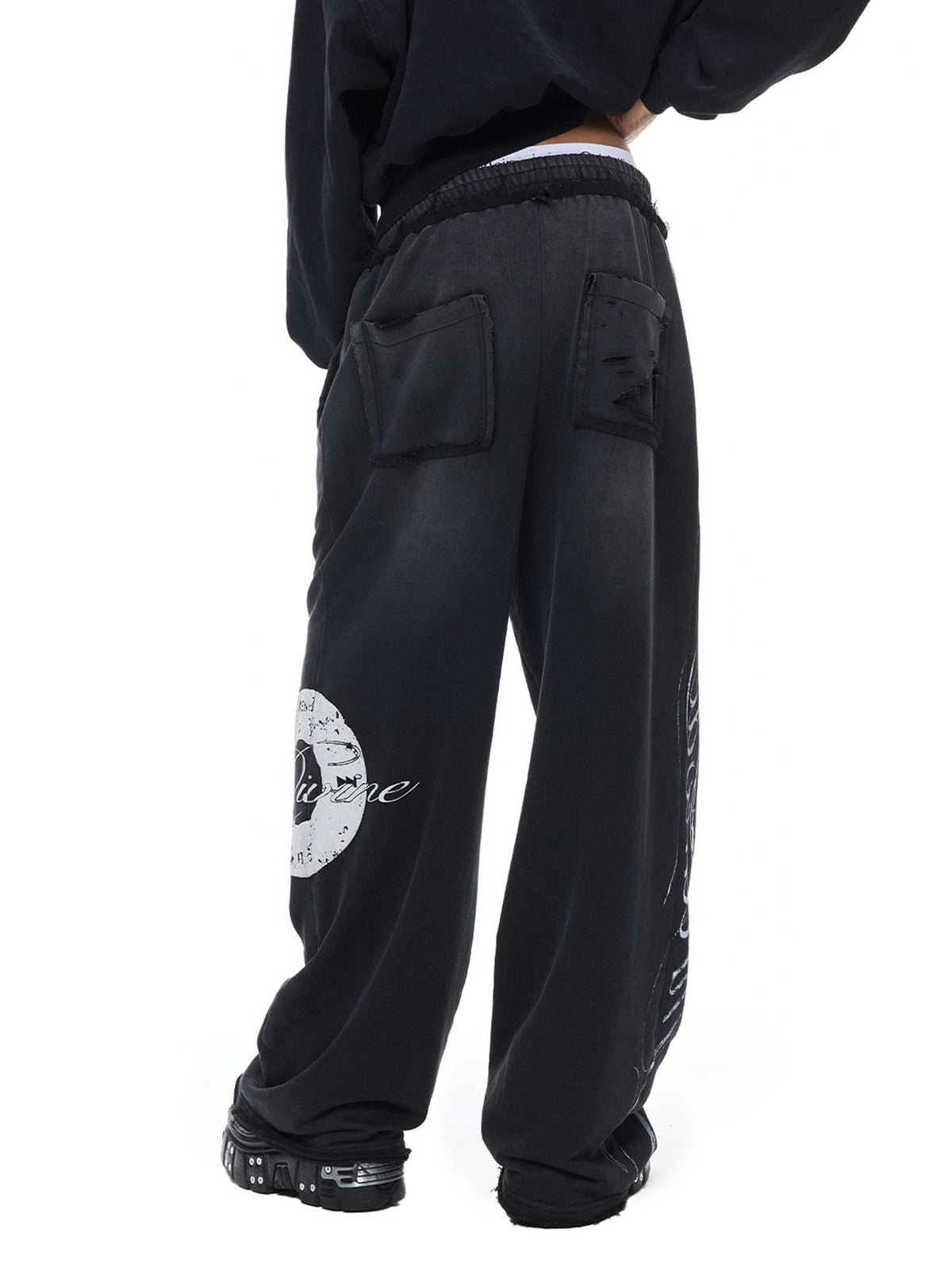 3MODE Printed Cotton Straight Leg Women&