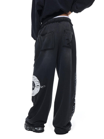3MODE Printed Cotton Straight Leg Women&