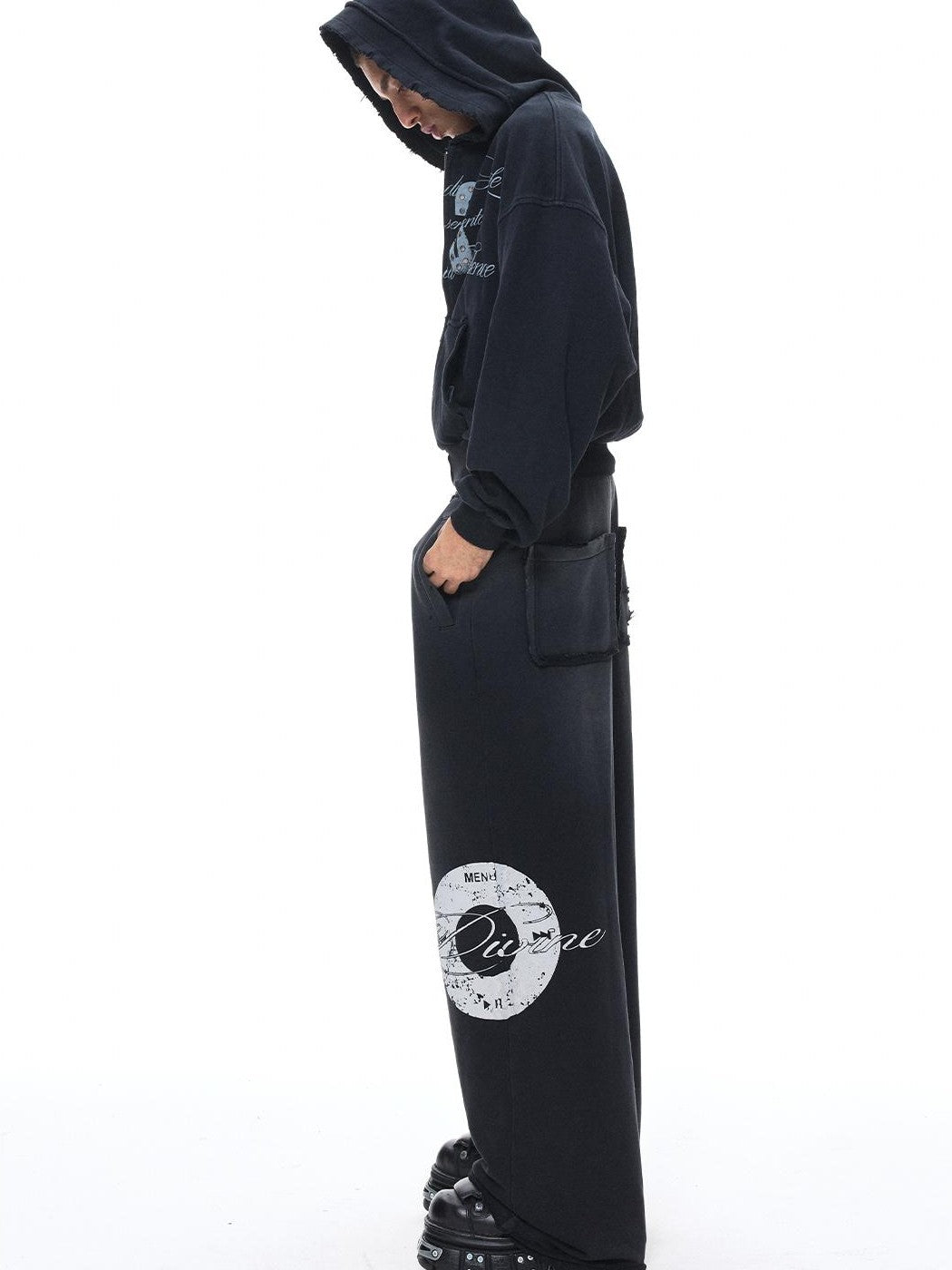 3MODE Printed Cotton Straight Leg Women&