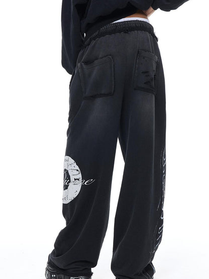 3MODE Printed Cotton Straight Leg Women&