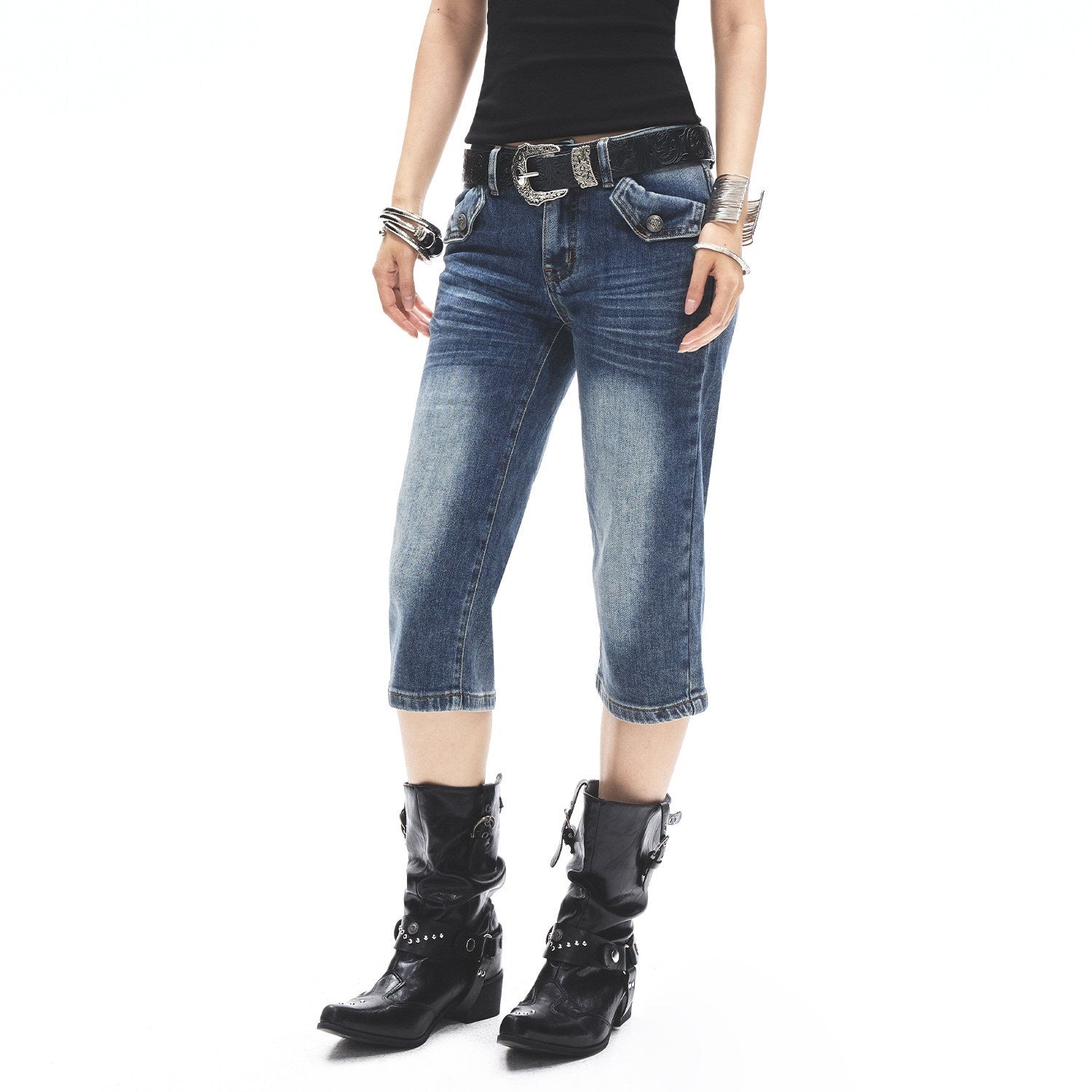 3MODE_Punk_Faded_Double_Pocket_Low_Waist_Wide_Leg_Women&