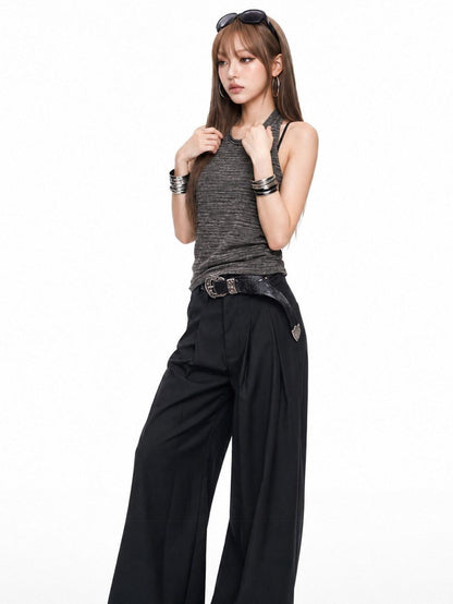3MODE Retro High Waist Drapey Metal Detail Women&