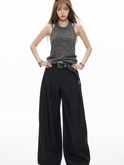 3MODE Retro High Waist Drapey Metal Detail Women&